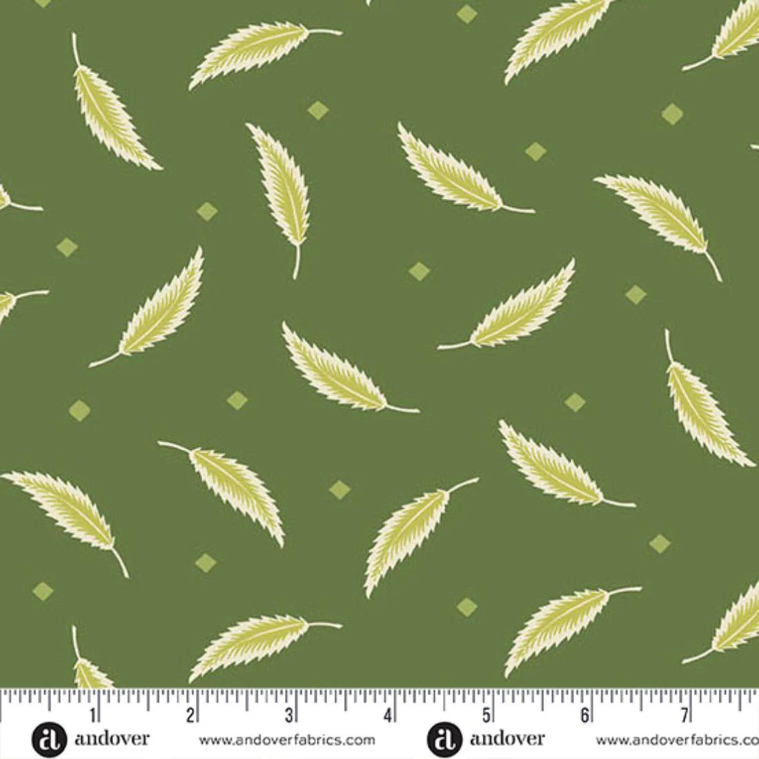 Andover "Green Leaves" Half-yard Bundle - 10 Fabrics, 5 Total Yards