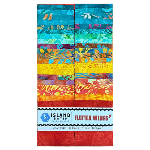 Island Batik - Flutter Wings - 20 Fabrics, 40 Total Strips