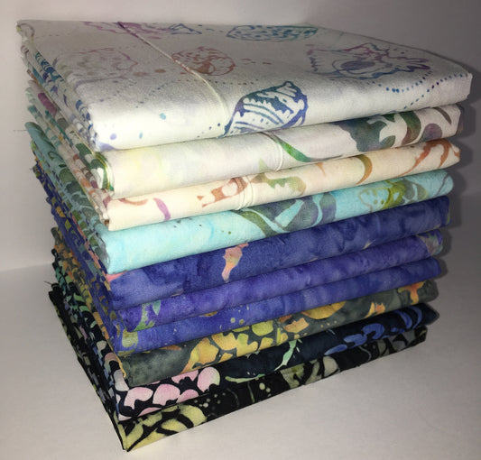 Benartex Bali Batik "Hawaii" Half-yard Bundle - 10 Fabrics, 5 Total Yards