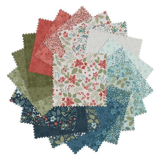 Charm Pack 5x5 Squares - Holly & Hearth - 40 5" Squares