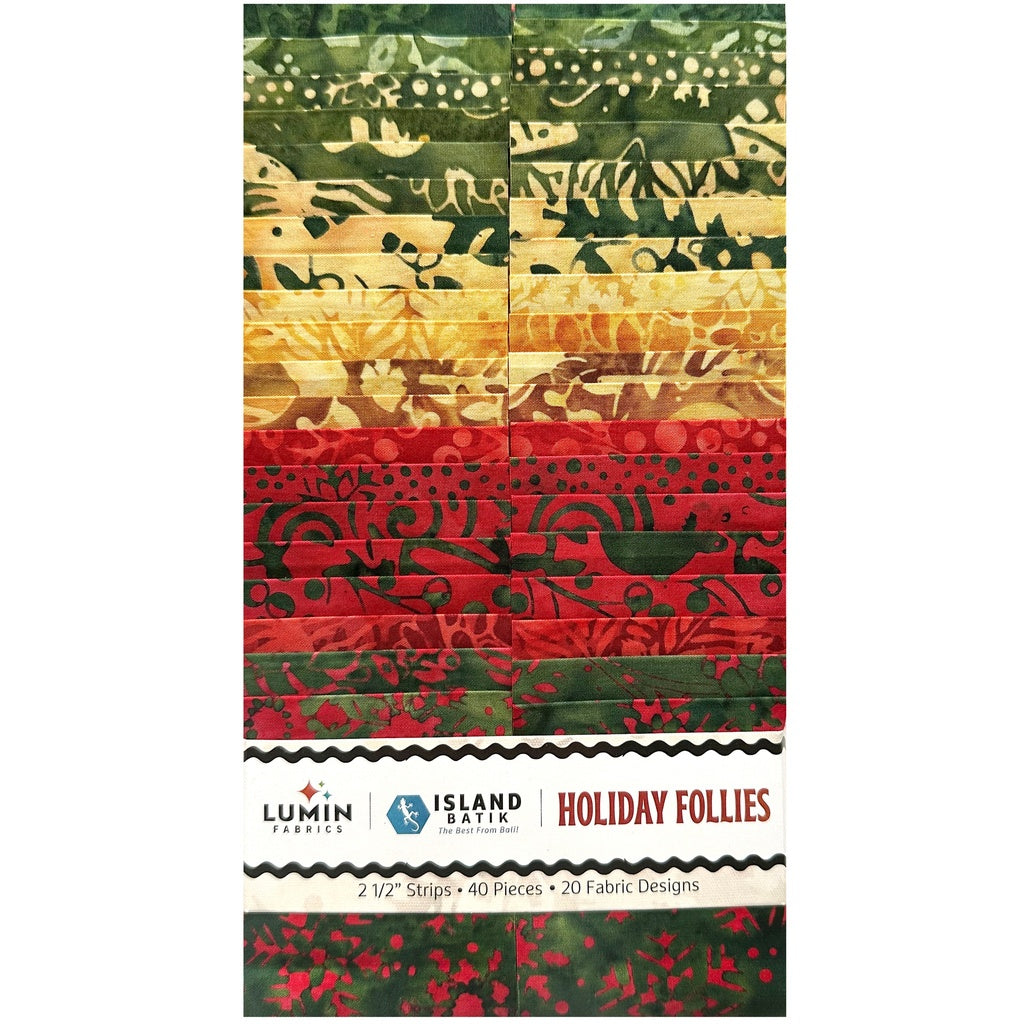 Island Batik - Holiday Follies - 20 Fabrics, 40 Total Strips