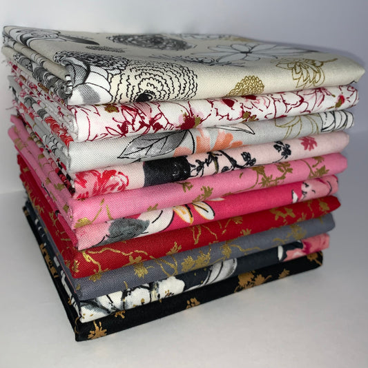 Robert Kaufman "Rosette" Half-Yard Bundle - 10 Fabrics, 5 Total Yards