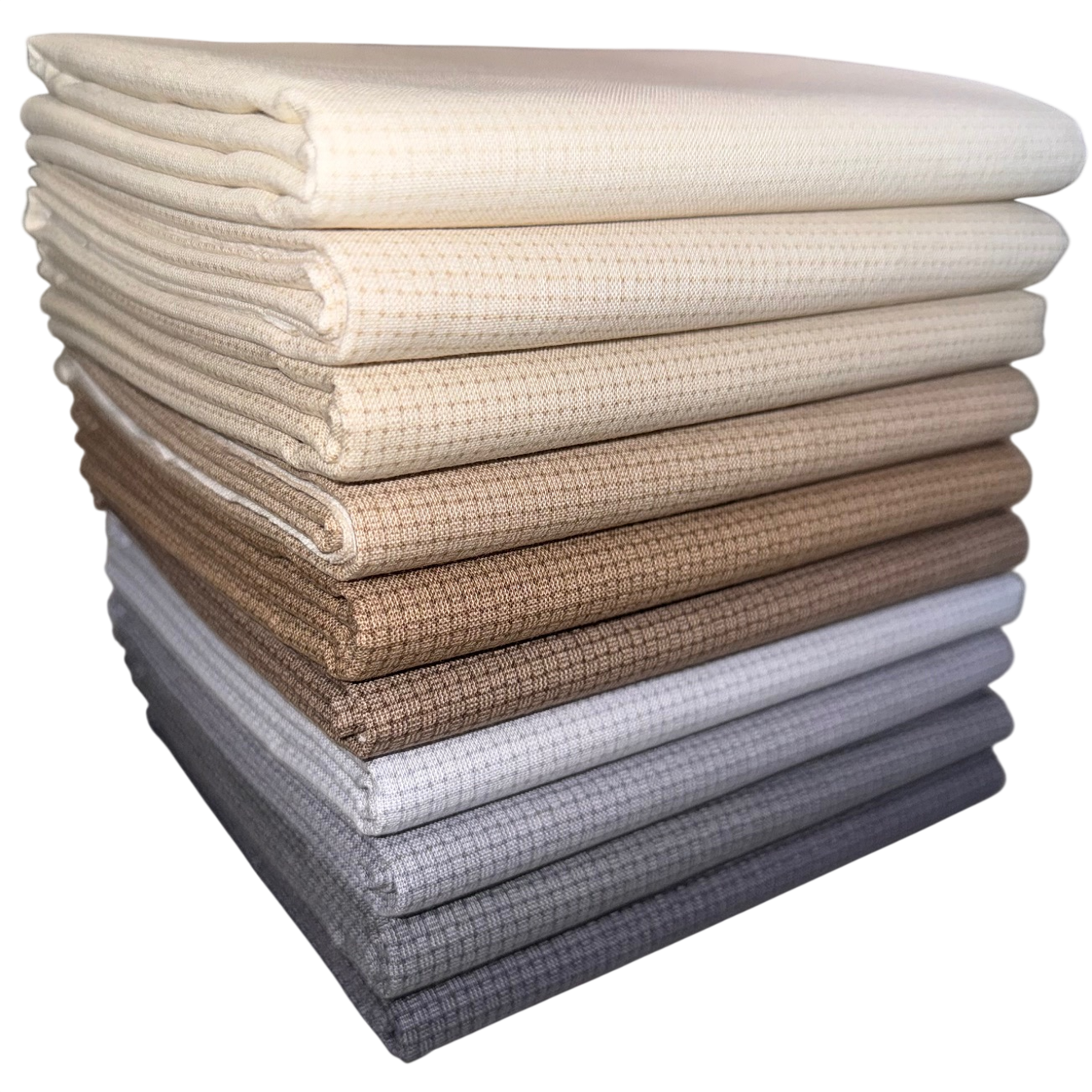Andover "Cross Stitch Texture II" (Neutrals)  Half-yard Bundle - 10 Fabrics, 5 Total Yards