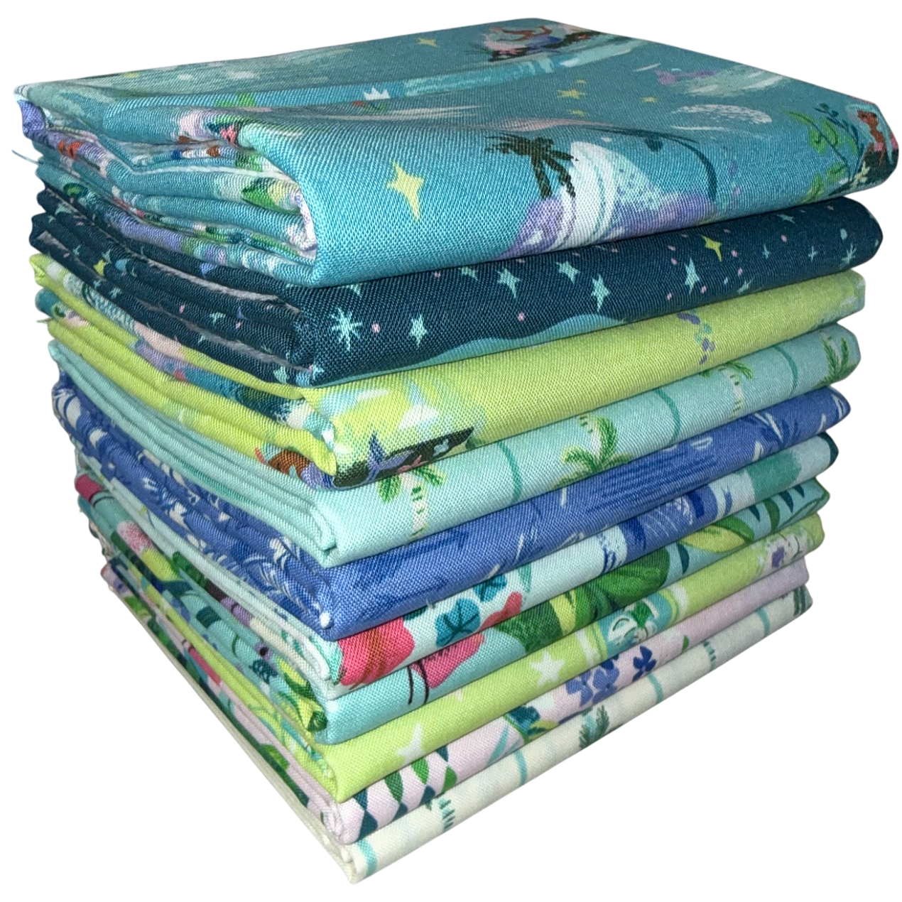 Riley Blake "Forever Neverland" (Peter Pan) Half-yard Bundle - 10 Fabrics, 5 Total Yards