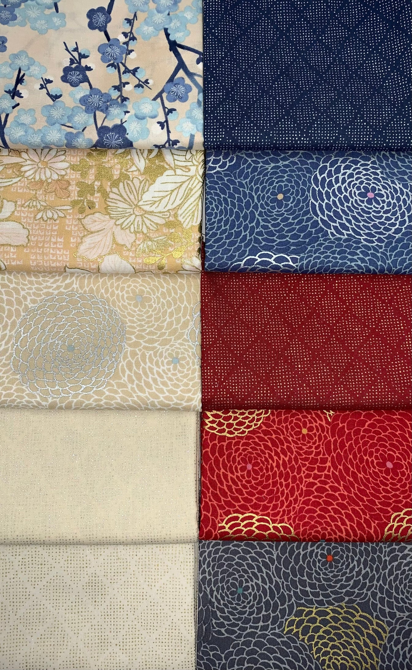 Robert Kaufman "Imperial Collection 18" HalfYard Bundle 10 Fabrics