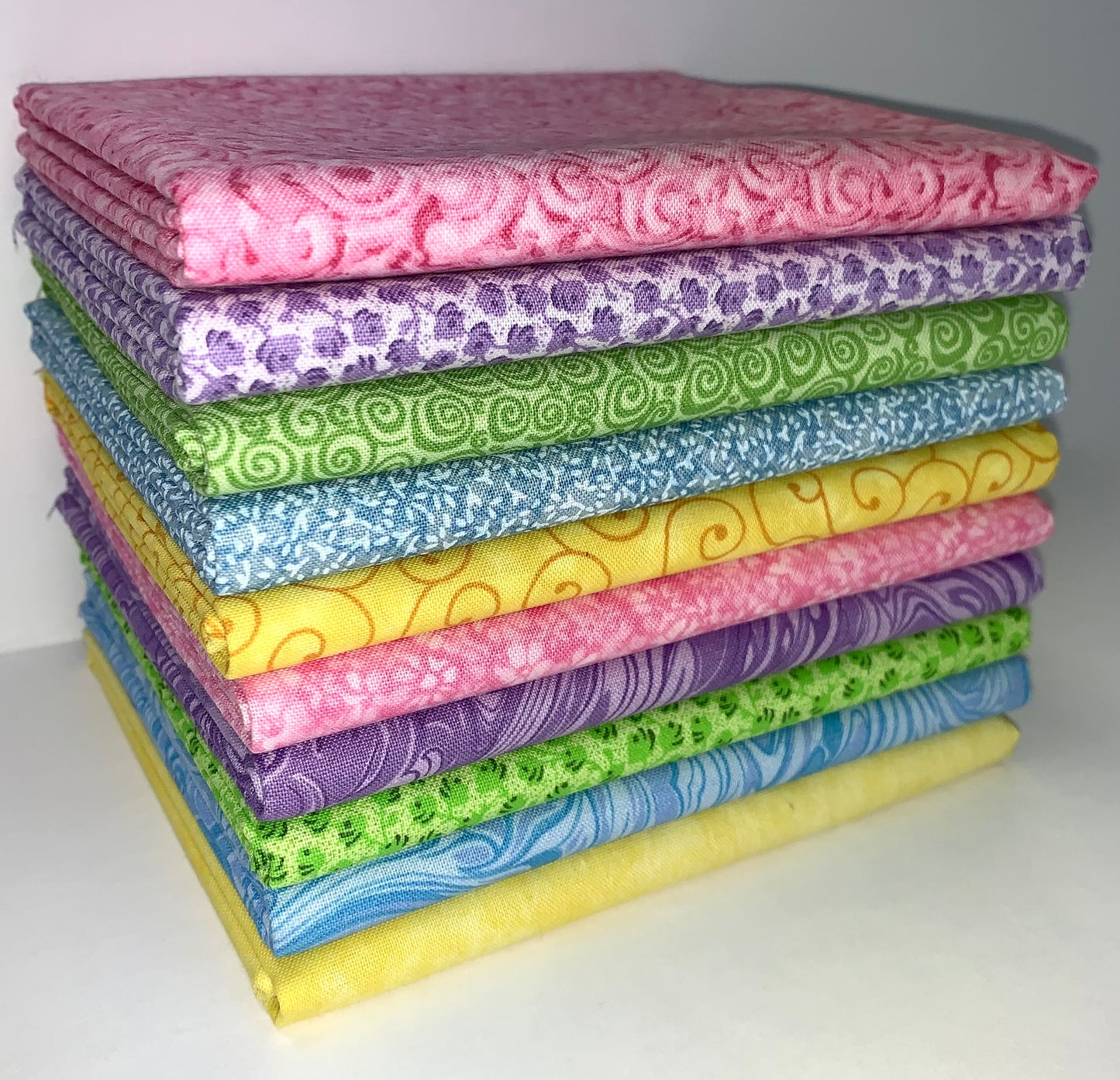 New Pastel Half-yard Bundle - 10 Fabrics, 5 Total Yards
