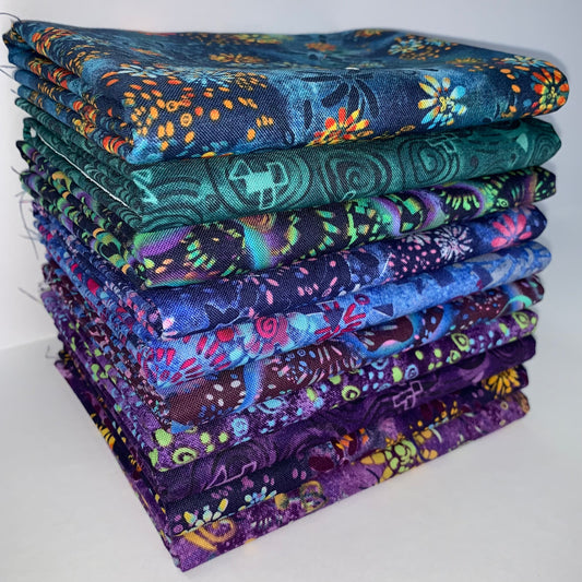 Choice Gallery "Color Craze" Half-yard Bundle - 10 Fabrics, 5 Total Yards