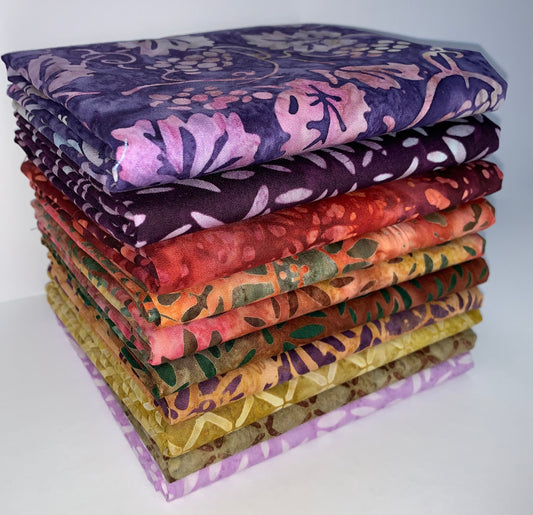 Robert Kaufman Artisan Batik "Sonoma Vista" Half-yard Bundle - 10 Fabrics, 5 Total Yards