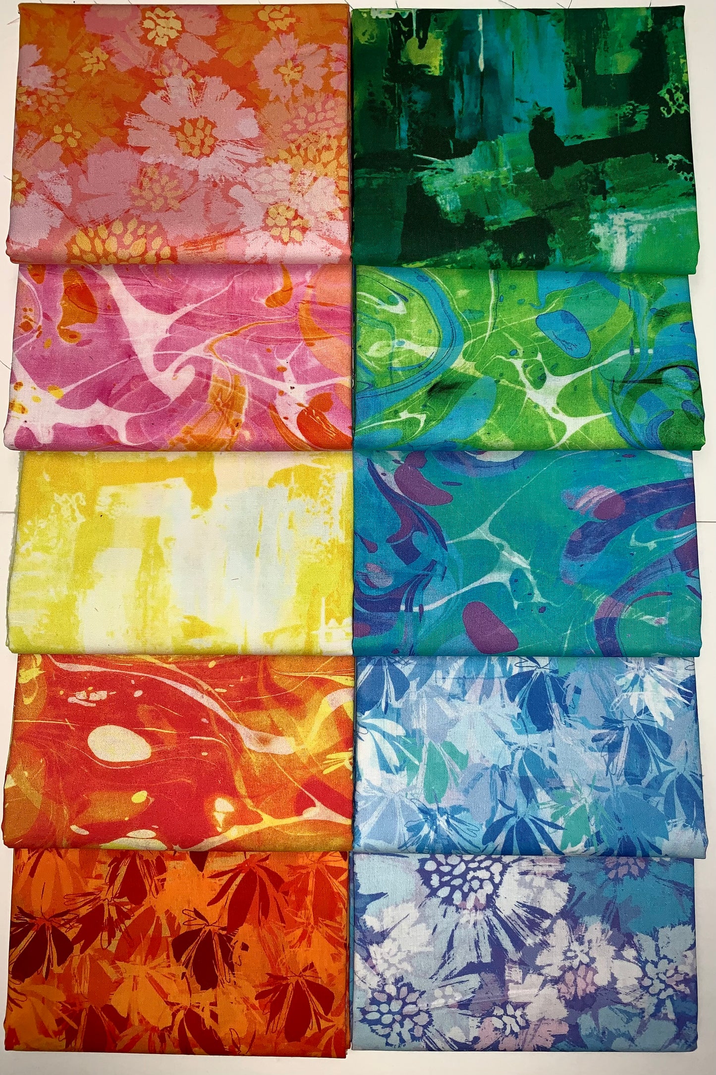 Robert Kaufman "Color Wheel" Half-Yard Bundle - 10 Fabrics, 5 Total Yards