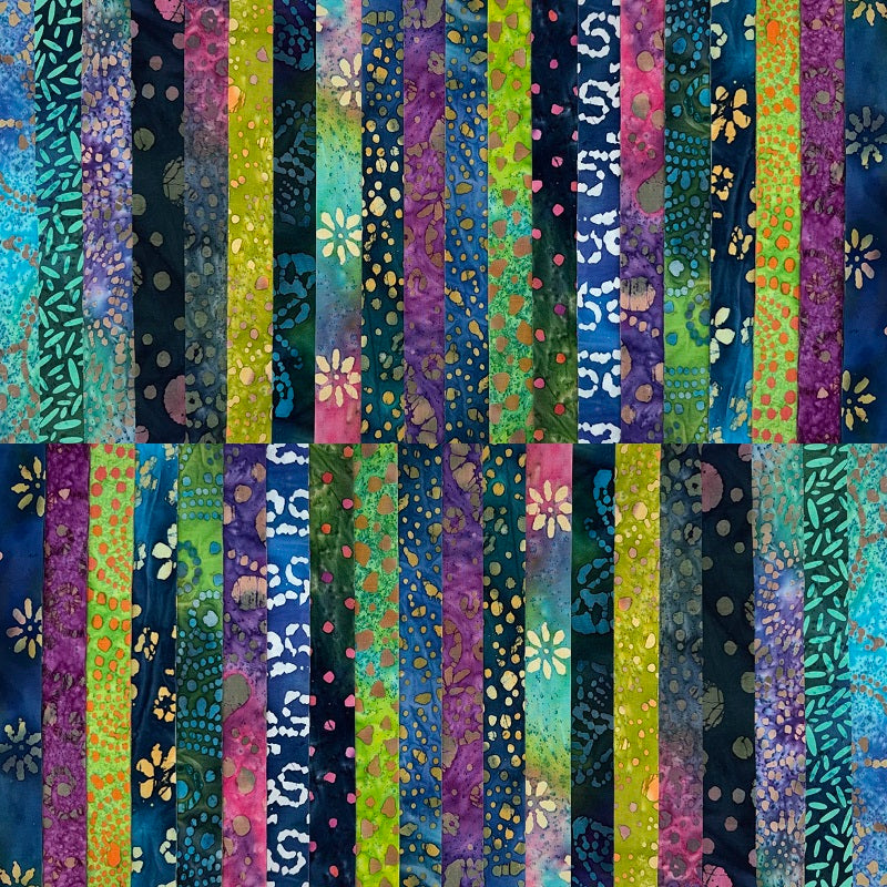 June Doe Fabric Collections - Northern Lights Batiks - 40-Strip Pack