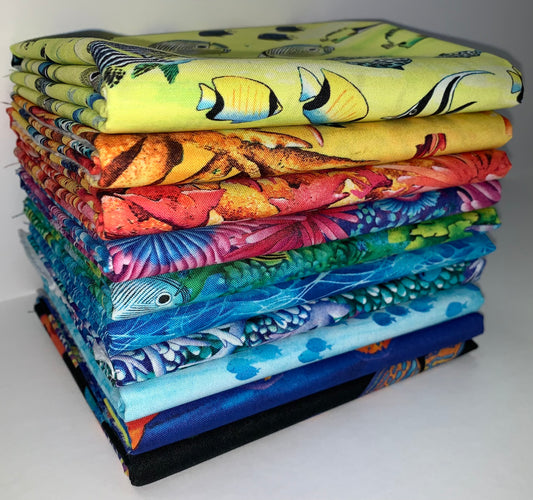 Robert Kaufman "Coral Canyon" Half-Yard Bundle - 10 Fabrics, 5 Total Yards