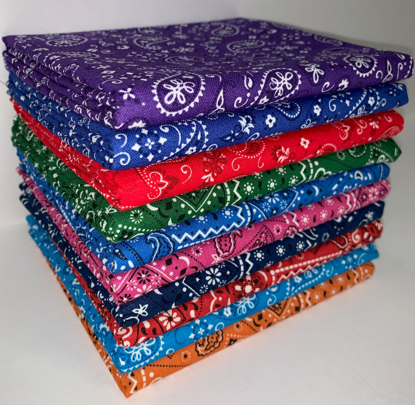 Bandana Paisley Half-yard Bundle - 10 Fabrics, 5 Total Yards