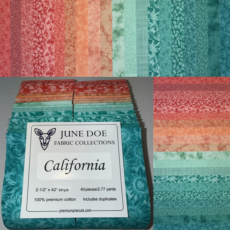 June Doe Fabric Collections - California - 40-Strip Pack