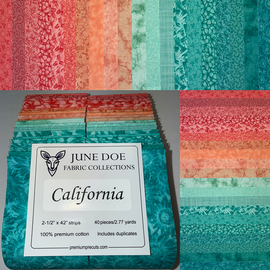 June Doe Fabric Collections - California - 40-Strip Pack