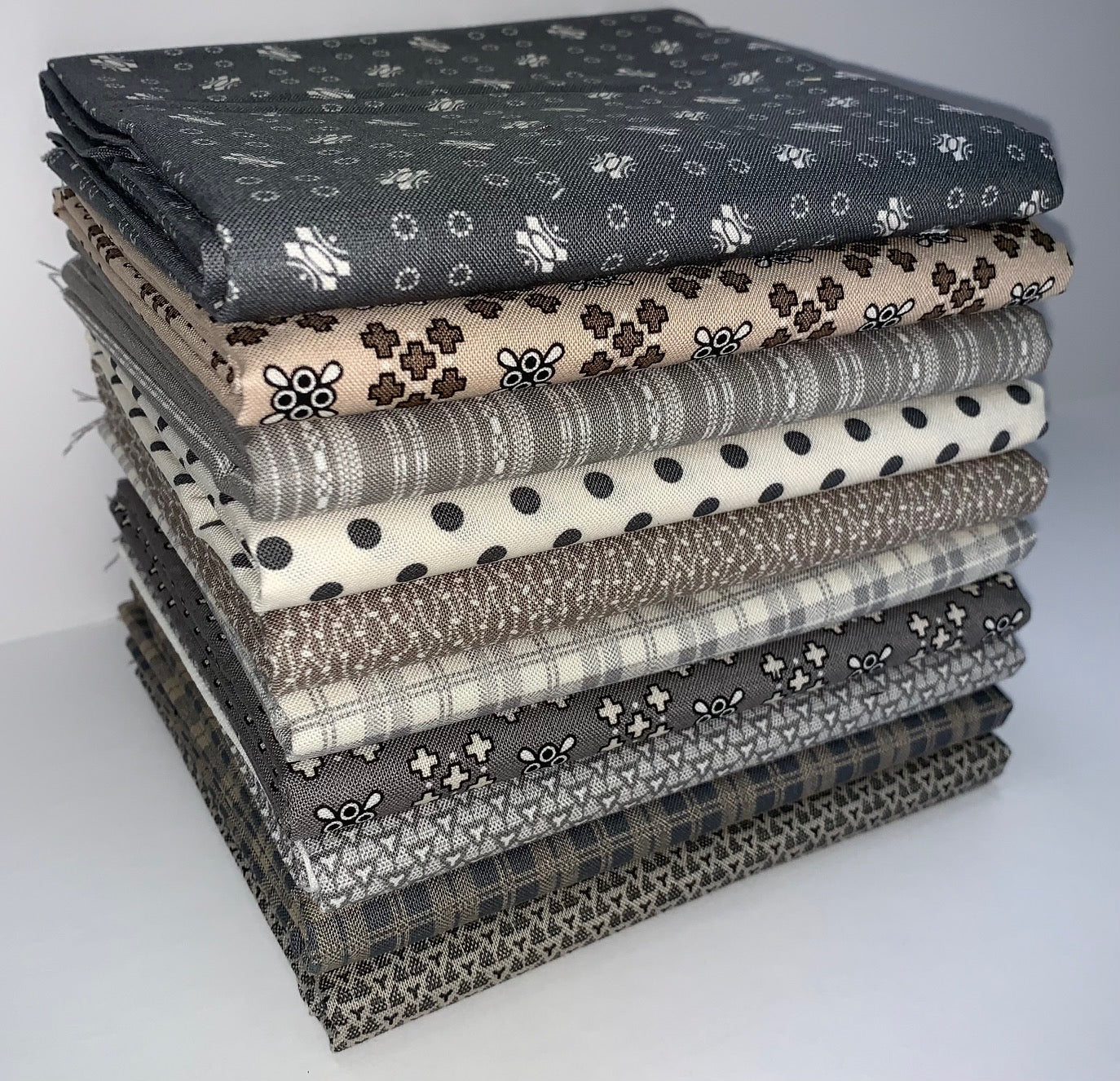 Marcus Fabrics "Greige Goods" Half-yard Bundle - 10 Fabrics, 5 Total Yards