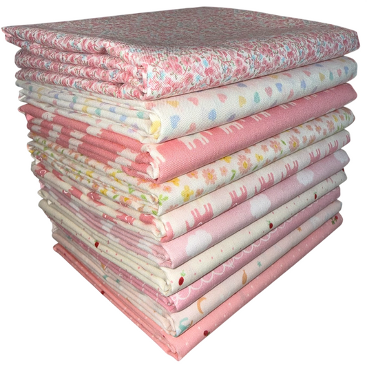 Robert Kaufman "Handworks Home" Pink Half-Yard Bundle - 10 Fabrics, 5 Total Yards