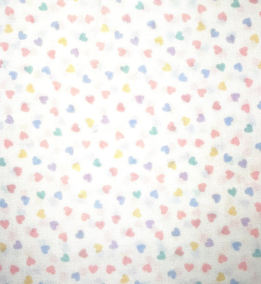(5 yd) Robert Kaufman Handworks Home DH-13097L-B Pastel Hearts