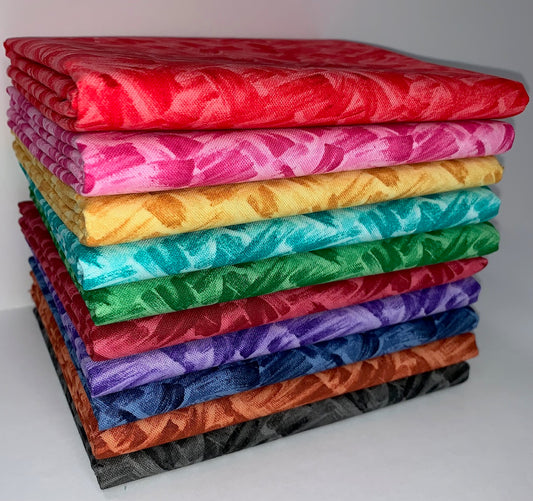 Strokes Half-Yard Bundle - 10 Fabrics, 5 Total Yards