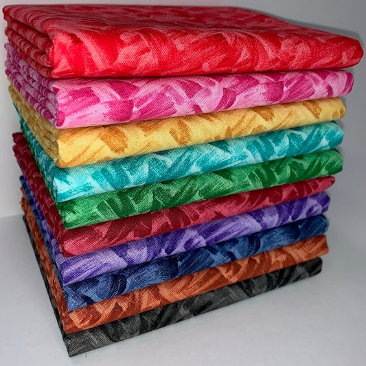 Strokes Half-Yard Bundle - 10 Fabrics, 5 Total Yards