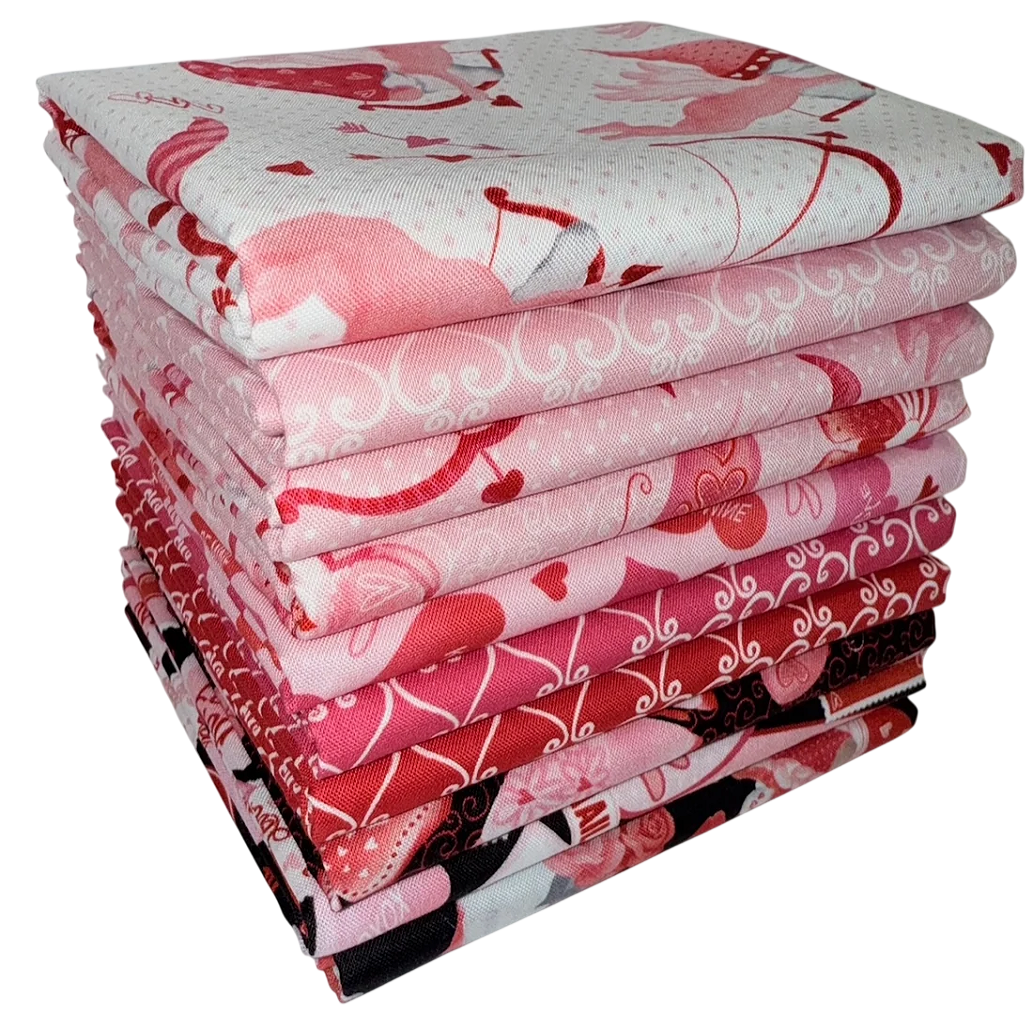 Half-yard Bundle - Benartex "Be My Gnomie" (Valentine's Day) - 10 Fabrics, 5 Total Yards