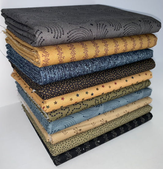 Robert Kaufman "Grandpa's Journal" Half-Yard Bundle - 10 Fabrics, 5 Total Yards