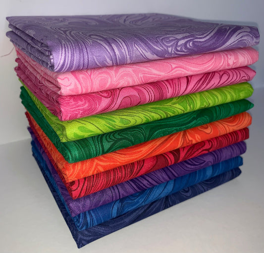 Swirls Half-Yard Bundle - 10 Fabrics, 5 Total Yards
