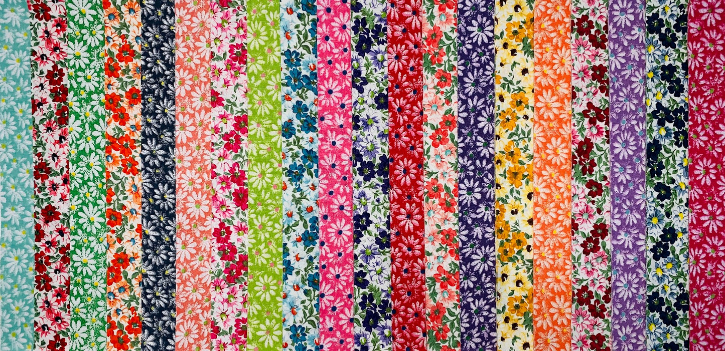Bright Florals Fat Quarter Bundle - 20 Fabrics, 20 Total Fat Quarters