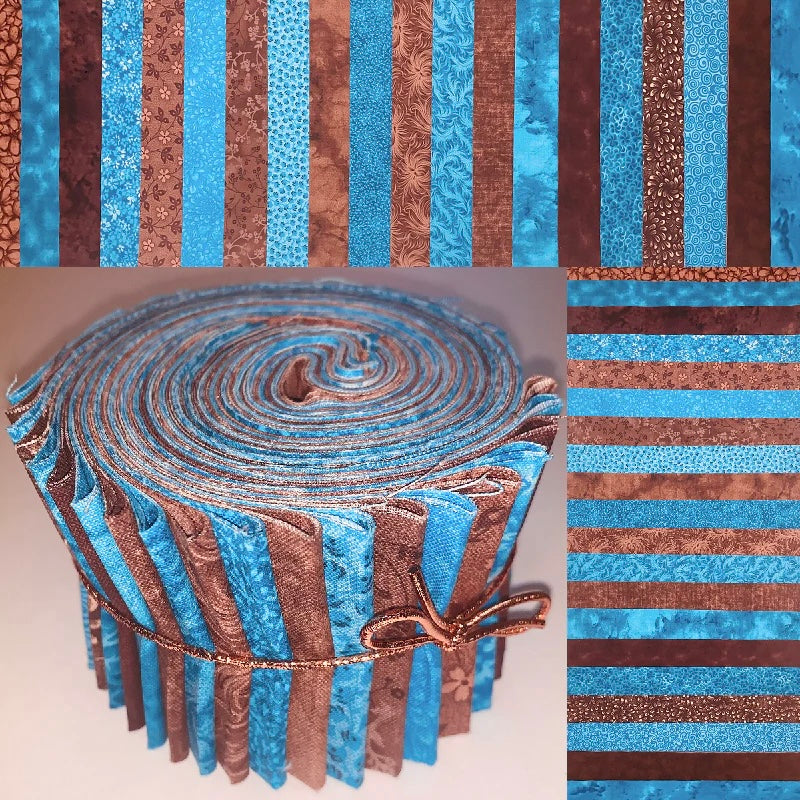 Turquoise & Earth 2.5" Roll - 20 Total Strips