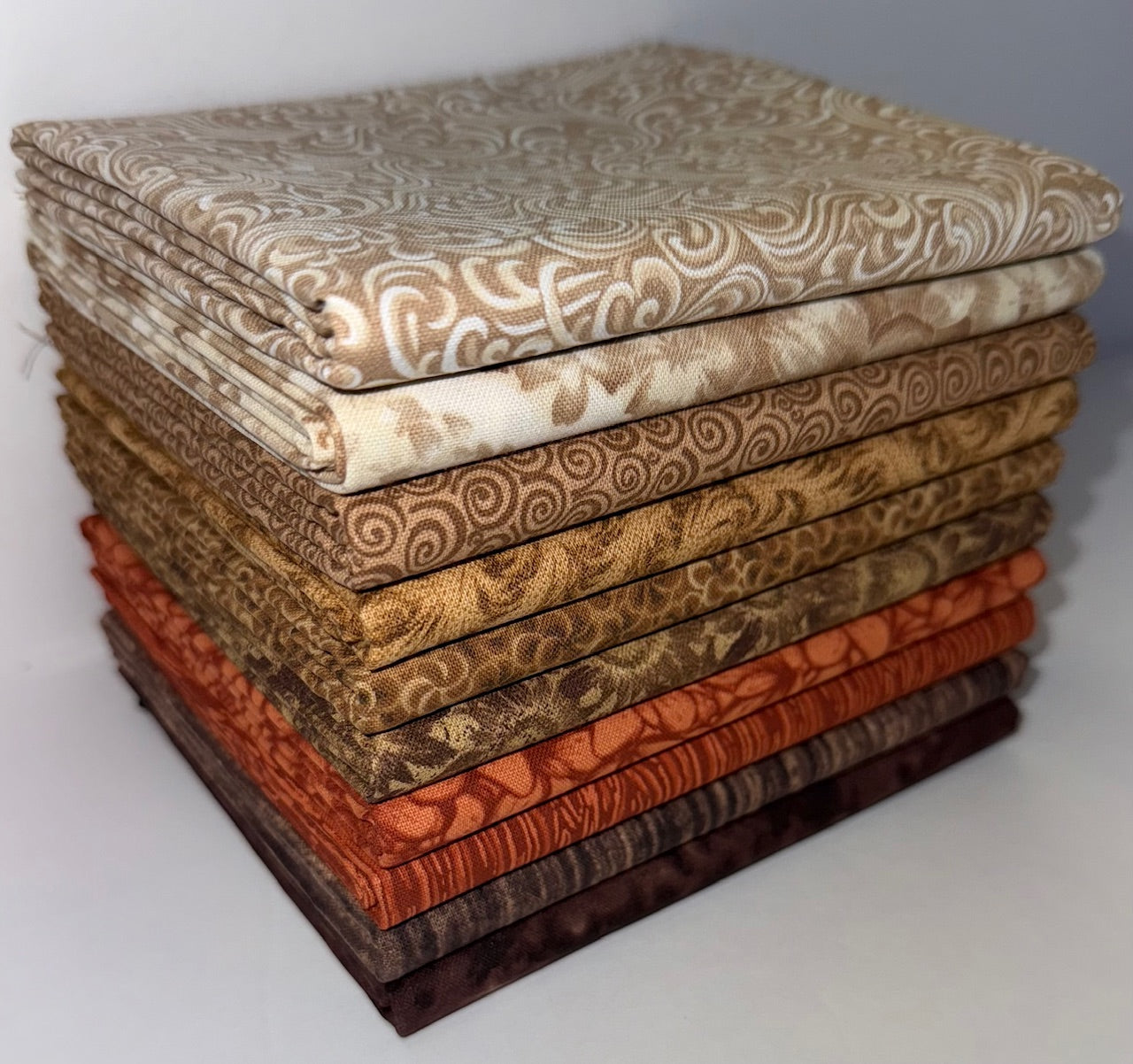 Cinnamon Spice Half-Yard Bundle - 10 Fabrics, 5 Total Yards