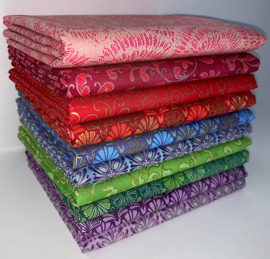 Robert Kaufman "Joli Bijou" Half-Yard Bundle - 10 Fabrics, 5 Total Yards