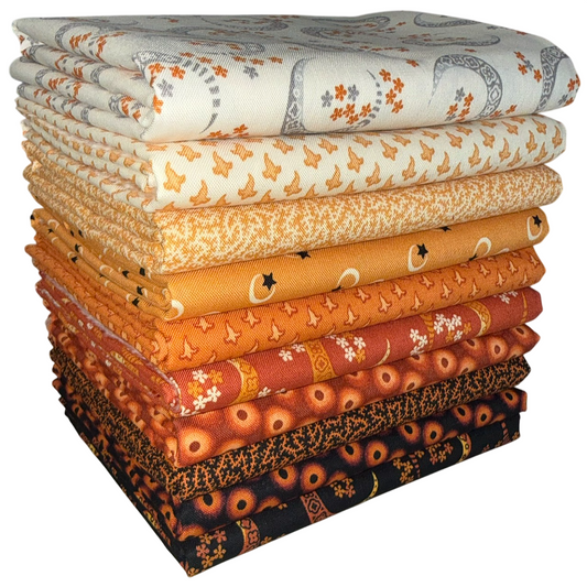 Andover "Midnight Moon" (Halloween) Half-yard Bundle - 10 Fabrics, 5 Total Yards