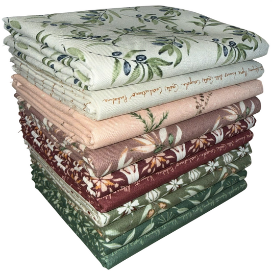 Riley Blake "Olive Grove" Half-yard Bundle - 10 Fabrics, 5 Total Yards