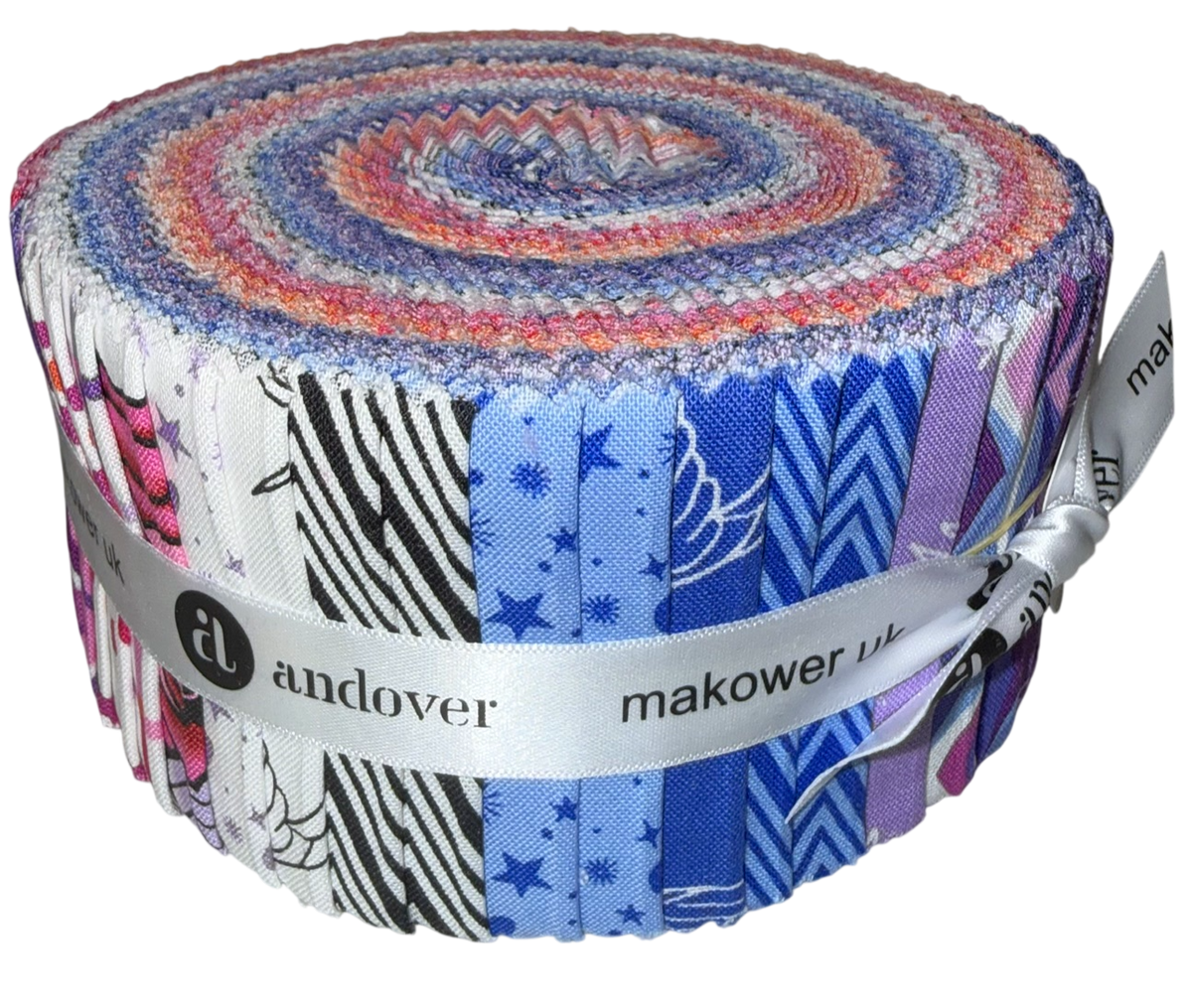 Andover/Makower UK - Perfect Day Double Scoops - 40 2.5" Strips/Jelly Roll