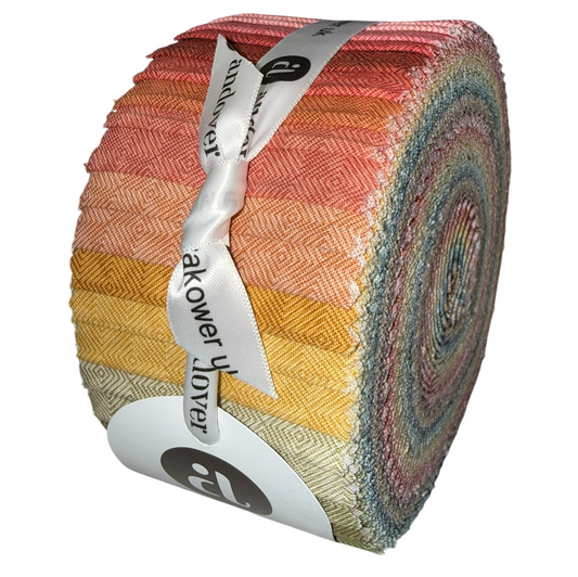 Andover/Makower UK - Square Dance Double Scoops - 40 2.5" Strips/Jelly Roll