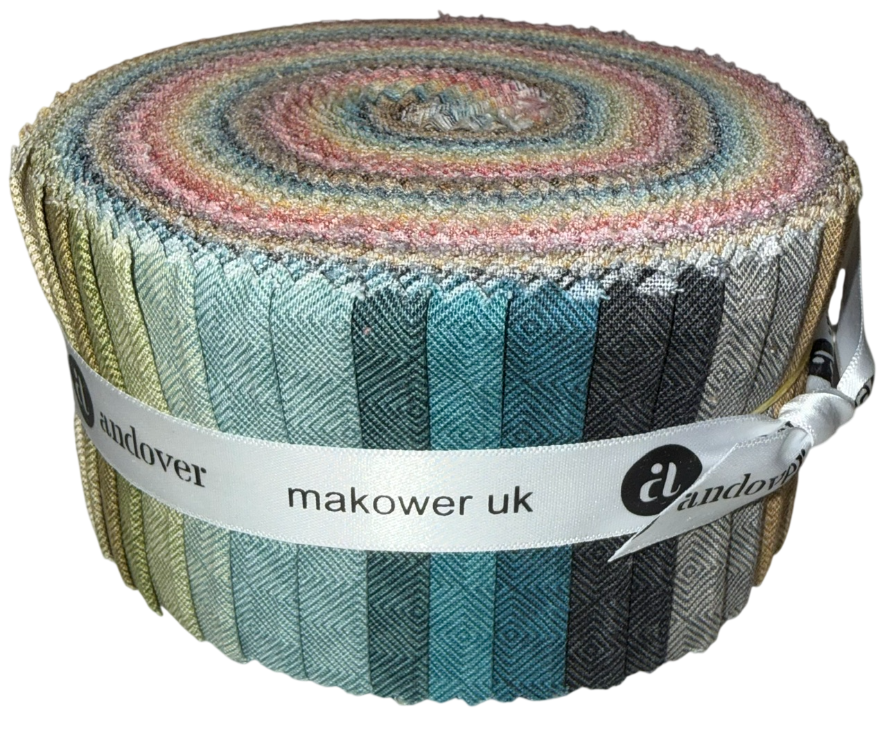 Andover/Makower UK - Square Dance Double Scoops - 40 2.5" Strips/Jelly Roll