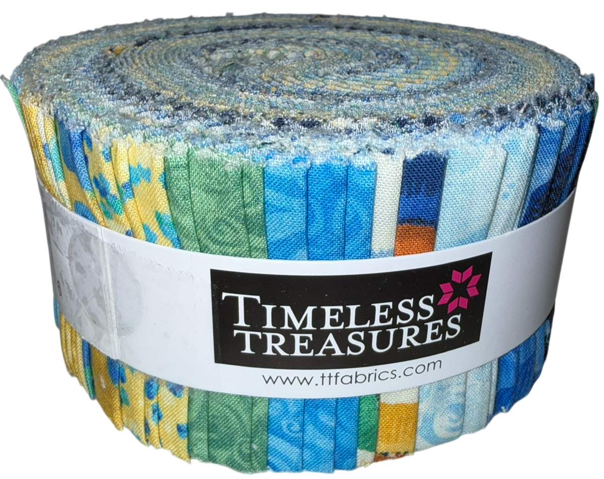 Timeless Treasures - Poppy Serenade by Chong-a Hwang - 40 2.5" Strips/Jelly Roll