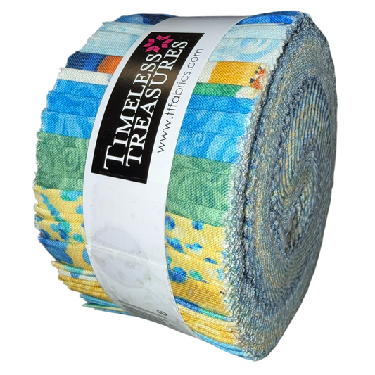 Timeless Treasures - Poppy Serenade by Chong-a Hwang - 40 2.5" Strips/Jelly Roll