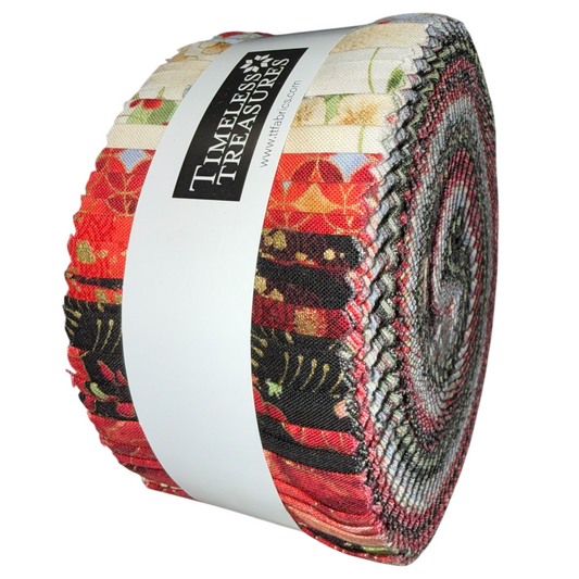 Timeless Treasures - Imperial Bloom by Chong-a Hwang - 40 2.5" Strips/Jelly Roll