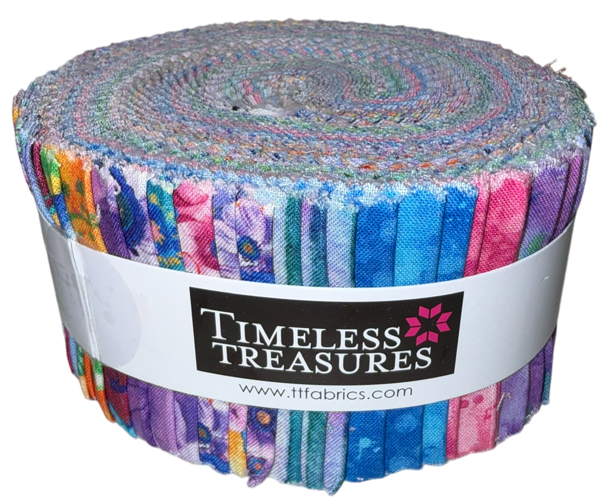 Timeless Treasures - On The Bright Side by Chong-a Hwang - 40 2.5" Strips/Jelly Roll