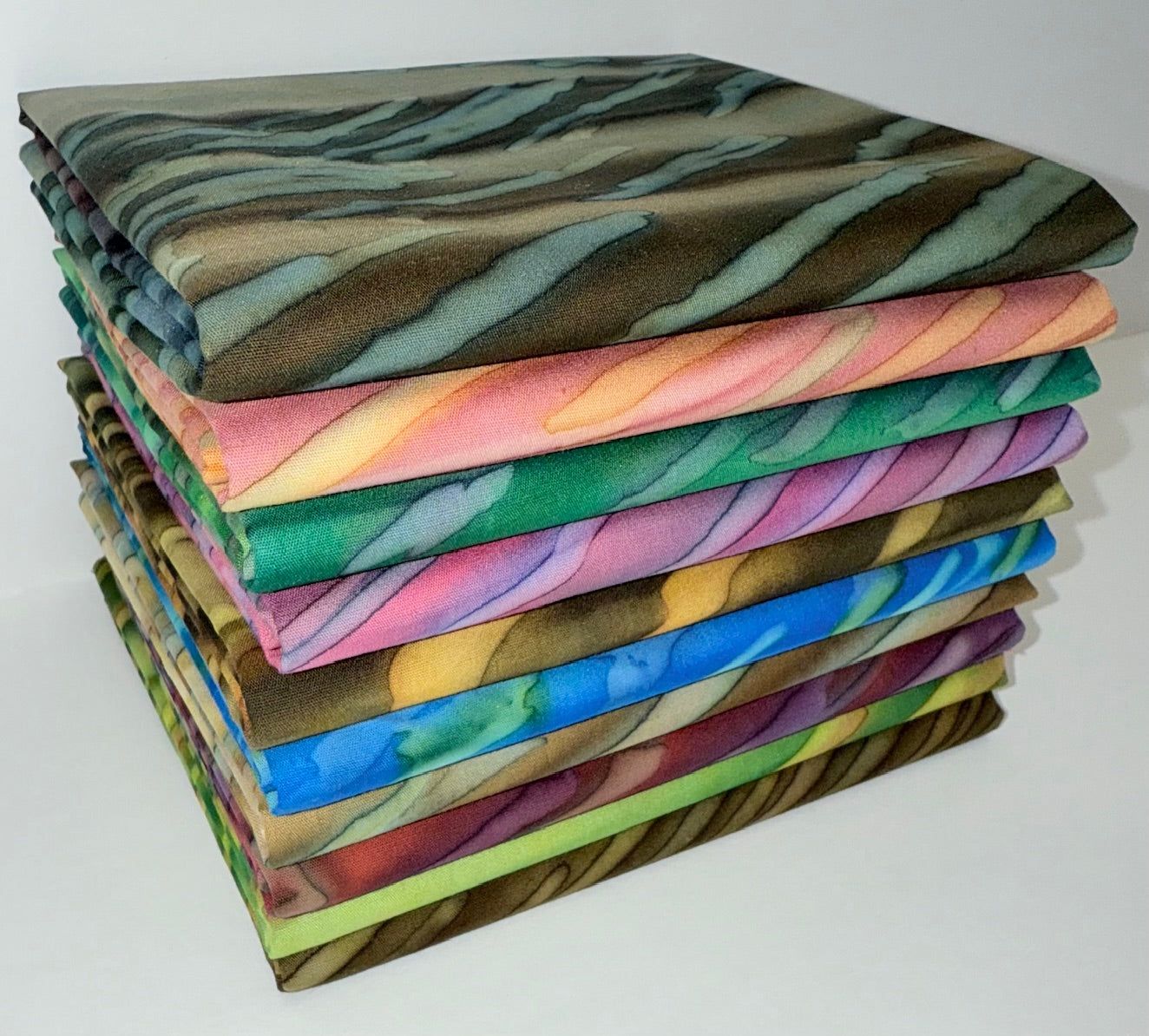 Robert Kaufman Artisan Batik "Raku Stripe" Half-yard Bundle - 10 Fabrics, 5 Total Yards