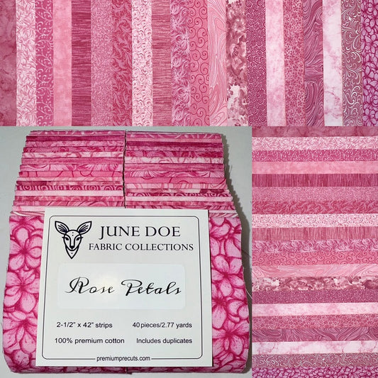 June Doe Fabric Collections - Rose Petals - 40-Strip Pack