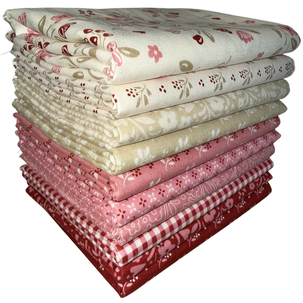 Andover "Cozy House" (Reds) Half-yard Bundle - 10 Fabrics, 5 Total Yards