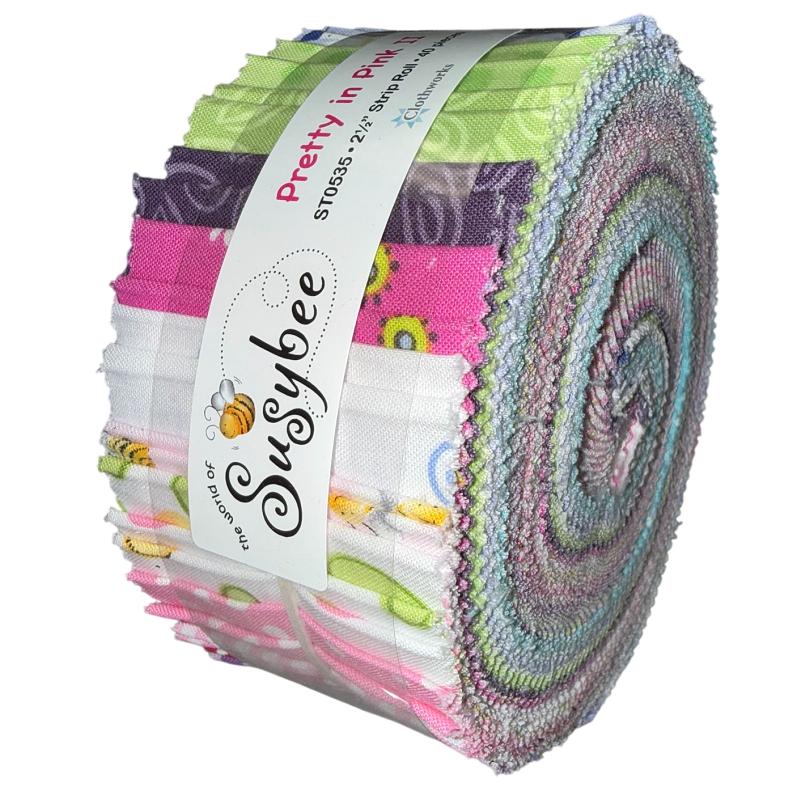Clothworks - Pretty In Pink II - 40 Strip Jelly Roll
