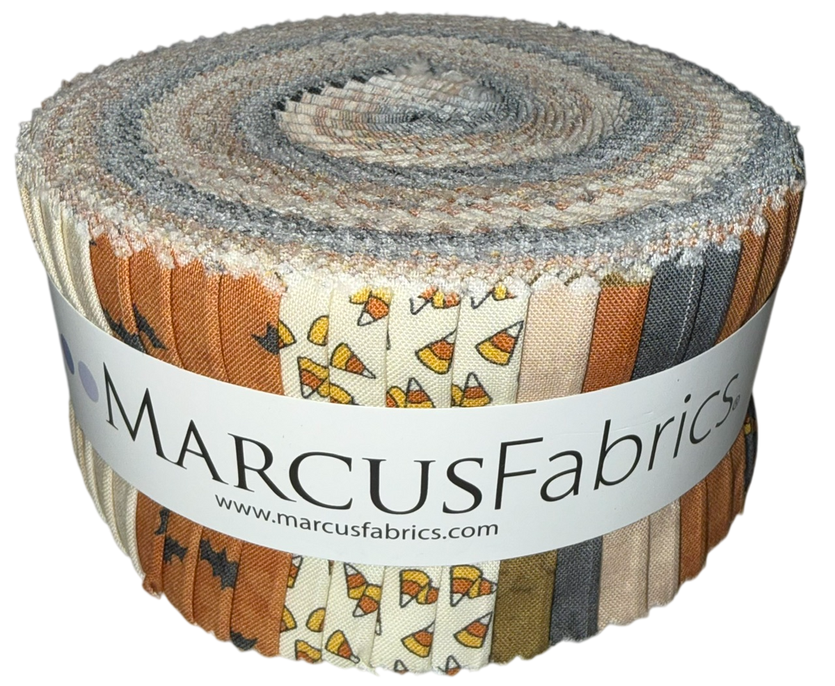 Marcus Fabrics - Halloween Haunts by Cindy Staub - 40 2.5" Strips