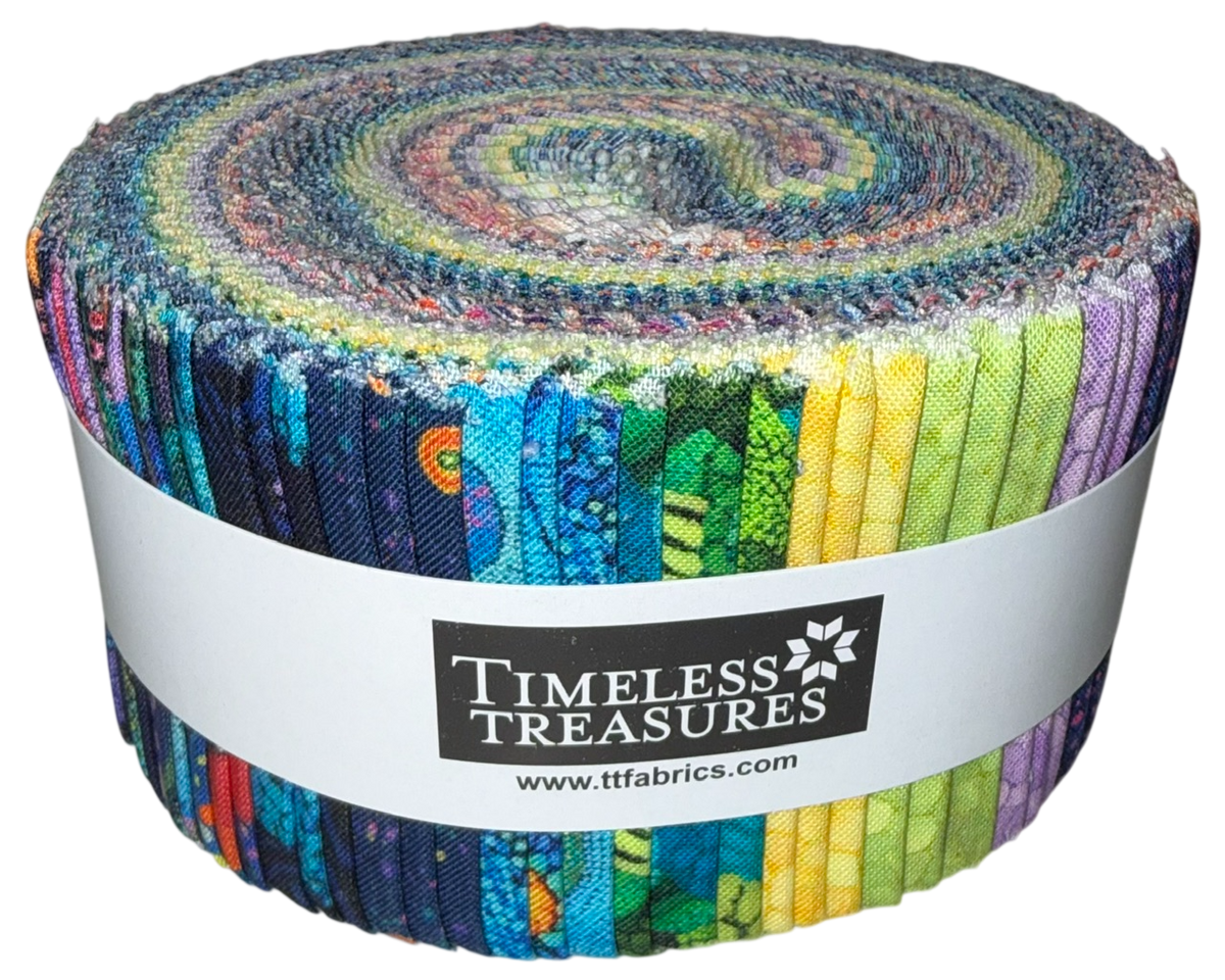 Timeless Treasures - Jubilant by Chong-a Hwang - 40 2.5" Strips/Jelly Roll