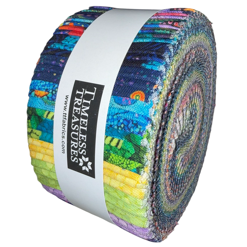 Timeless Treasures - Jubilant by Chong-a Hwang - 40 2.5" Strips/Jelly Roll