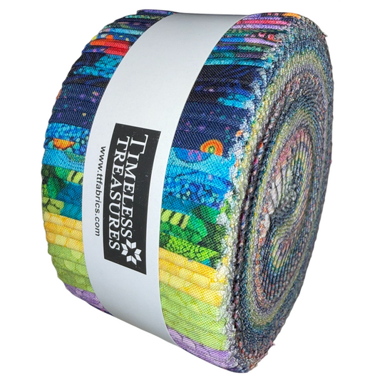 Timeless Treasures - Jubilant by Chong-a Hwang - 40 2.5" Strips/Jelly Roll