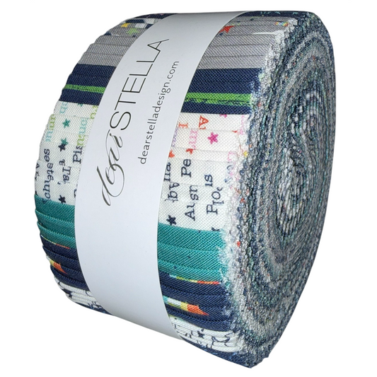Timeless Treasures/Dear Stella - Meowter Space by Pammie Jane - 40 2.5" Strips/Jelly Roll