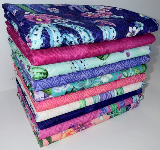 Robert Kaufman "Desert Blooms" Half-Yard Bundle - 10 Fabrics, 5 Total Yards