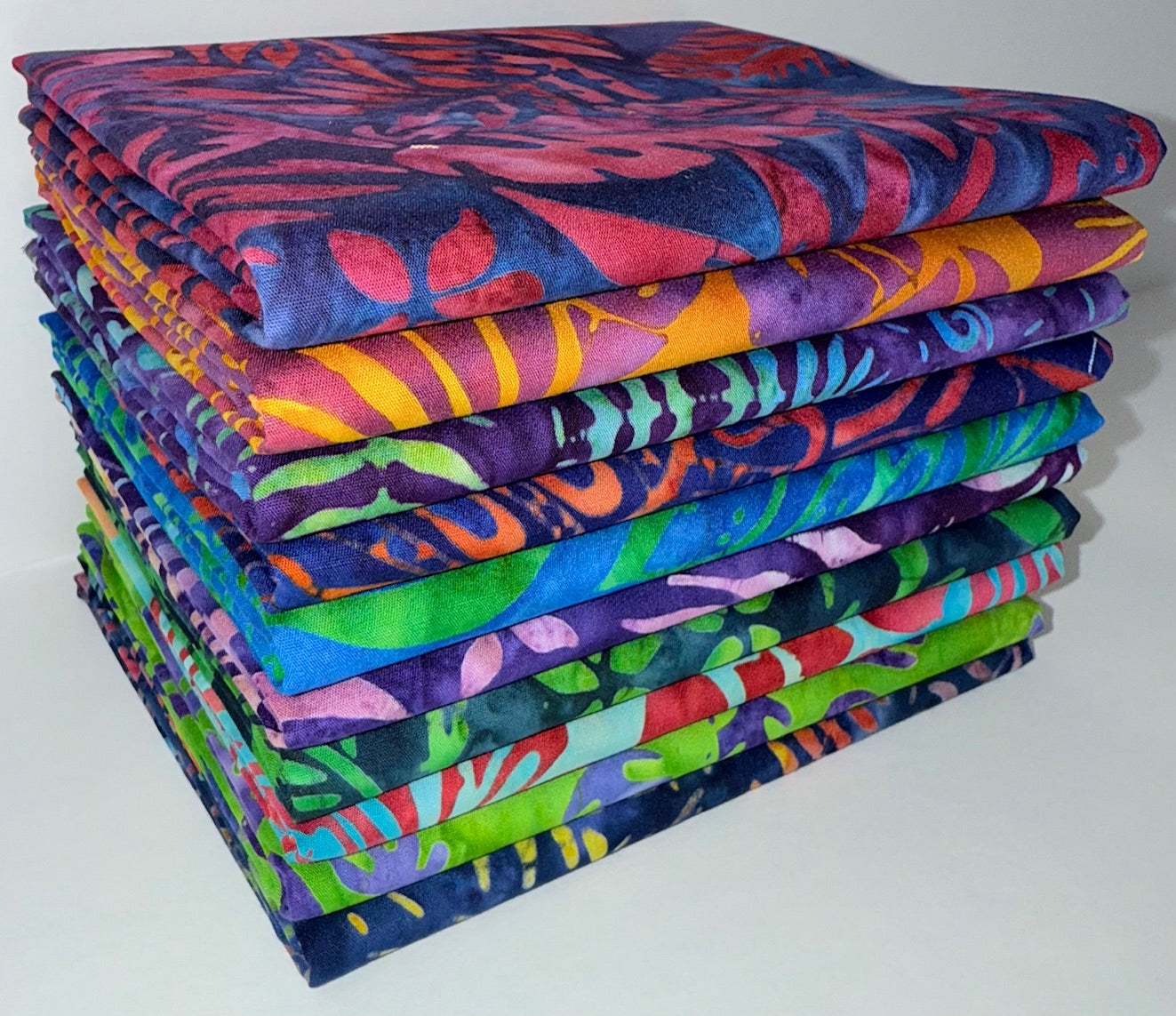 Robert Kaufman Artisan Batik "Totally Tropical" Half-yard Bundle - 10 Fabrics, 5 Total Yards